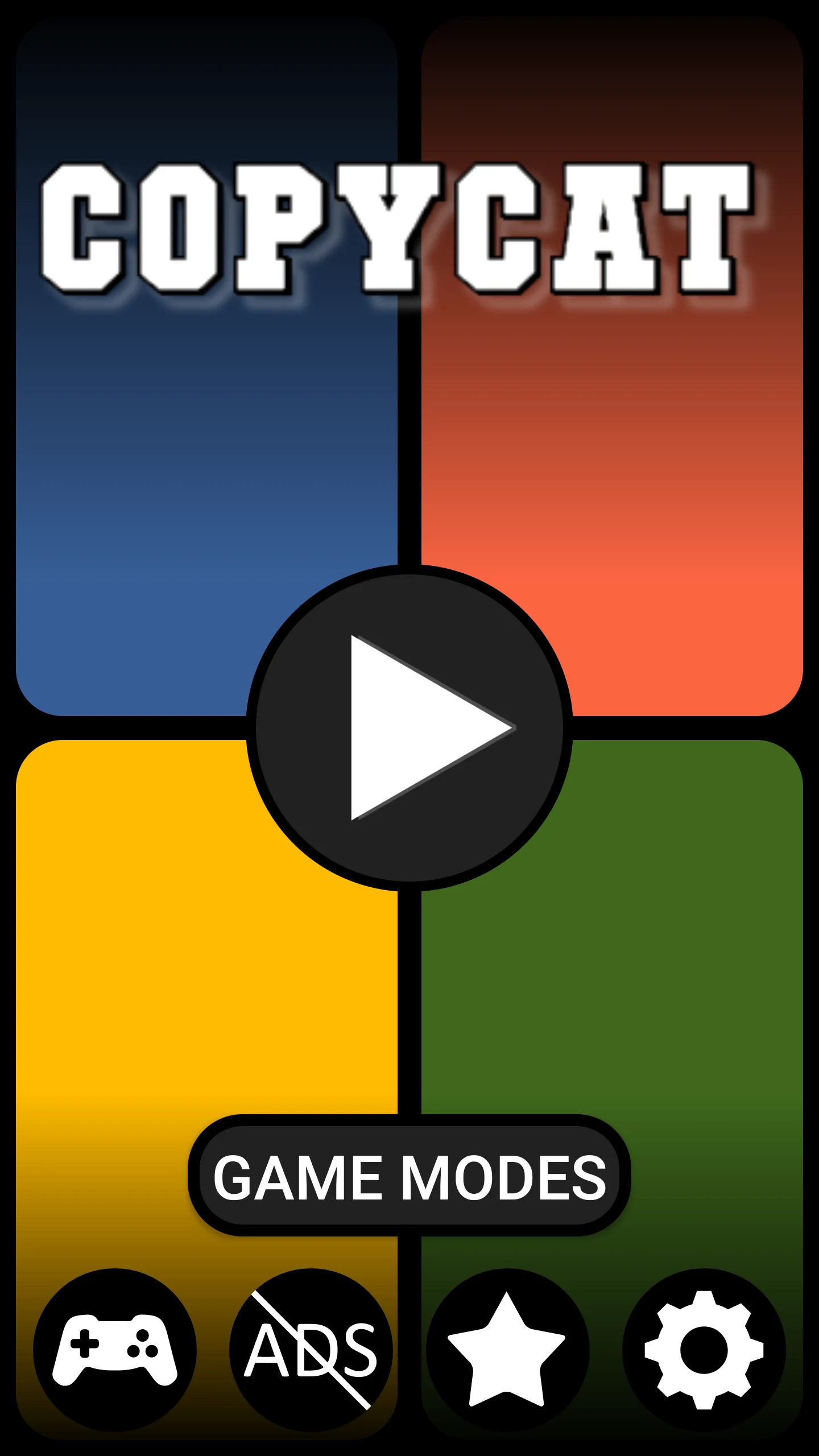 Four Color Memory Game screenshot